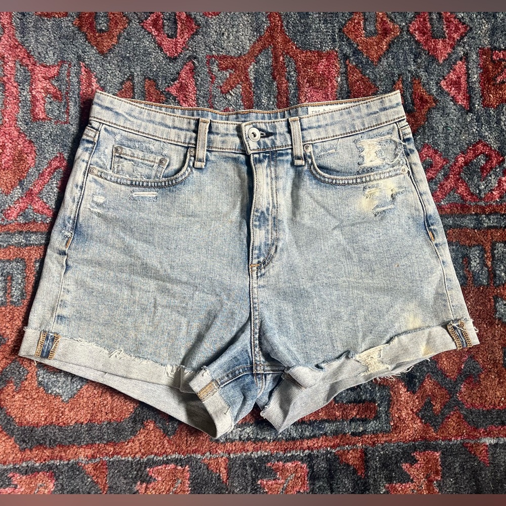 rag & bone Nina shorts denim jean High-Waisted 27 Cuffed
